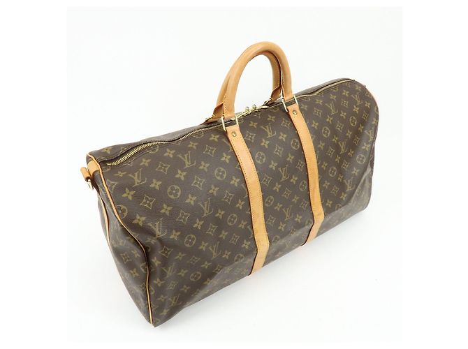Louis Vuitton Monogram Keep All Bandouliere 55 Boston Bag Brown M41414 - vista 4