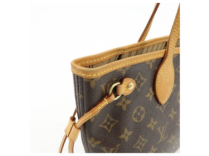 Borsa a Mano Louis Vuitton Monogram Neverfull PM Marrone M40155 - vista 14