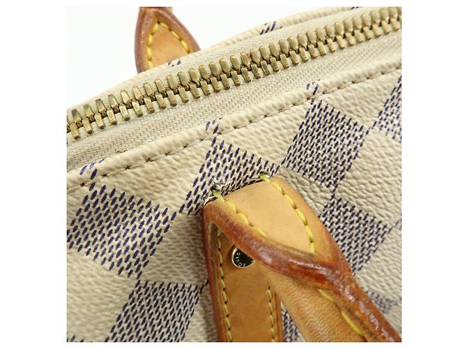 Borsa a Tracolla Louis Vuitton Damier Azur Canvas Figheri PM N41176 - vista 11