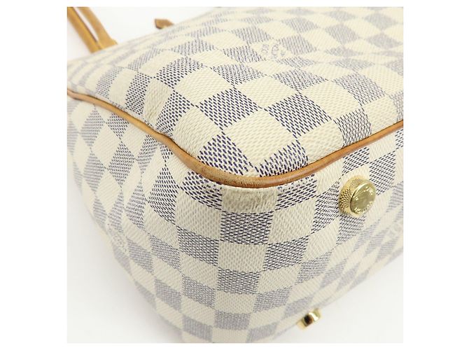 Borsa a Tracolla Louis Vuitton Damier Azur Canvas Figheri PM N41176 - vista 13