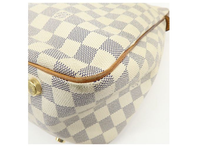 Borsa a Tracolla Louis Vuitton Damier Azur Canvas Figheri PM N41176 - vista 14