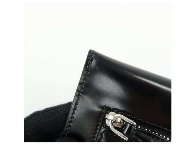 Cartera Larga Clutch con Cadena de Piel Spazzolato PRADA Negra 1MF175 - vista 14
