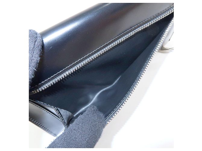 Cartera Larga Clutch con Cadena de Piel Spazzolato PRADA Negra 1MF175 - vista 15