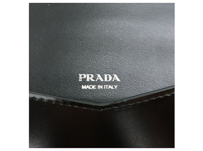 Cartera Larga Clutch con Cadena de Piel Spazzolato PRADA Negra 1MF175 - vista 20