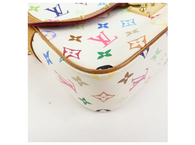 Borsa a spalla Louis Vuitton Monogram Multicolor Sologne Blanc M92661 - vista 12