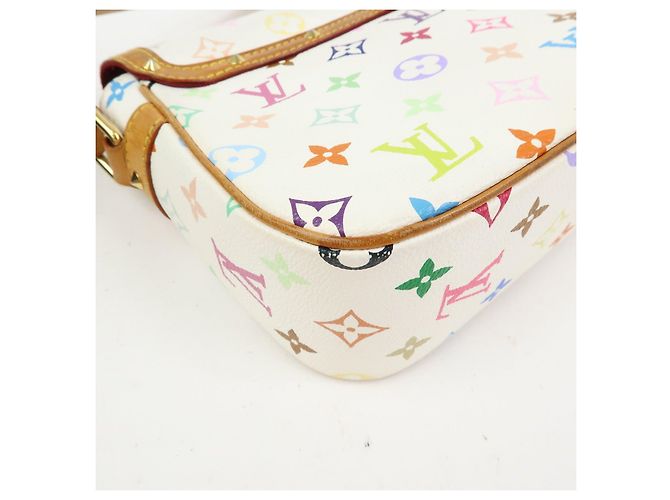 Borsa a spalla Louis Vuitton Monogram Multicolor Sologne Blanc M92661 - vista 14