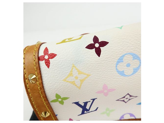 Borsa a spalla Louis Vuitton Monogram Multicolor Sologne Blanc M92661 - vista 16