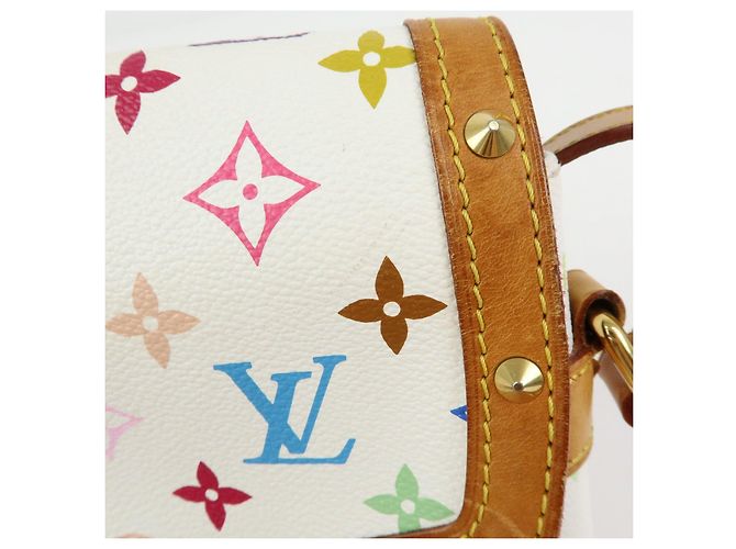 Borsa a spalla Louis Vuitton Monogram Multicolor Sologne Blanc M92661 - vista 17