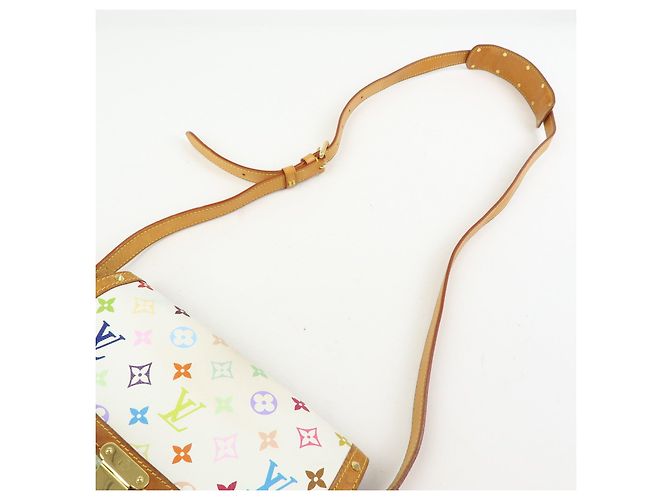Borsa a spalla Louis Vuitton Monogram Multicolor Sologne Blanc M92661 - vista 6