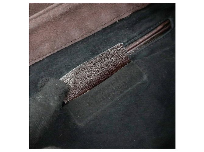 Autre Marque SAINT LAURENT PARIS YSL Borsa a tracolla Naja Flower in camoscio Marrone - vista 24