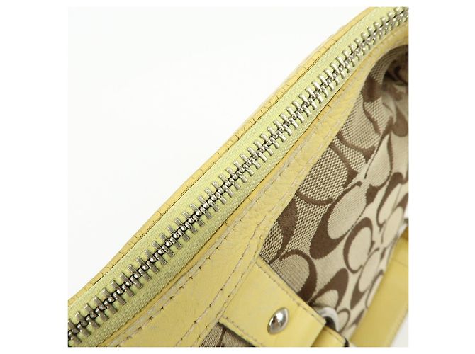COACH Lotto di 2 borse a tracolla Signature Canvas Leather Beige Rosa - vista 11