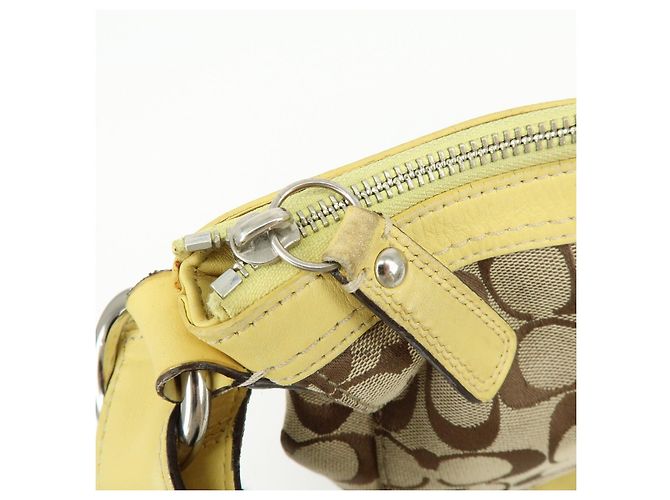 COACH Lotto di 2 borse a tracolla Signature Canvas Leather Beige Rosa - vista 12