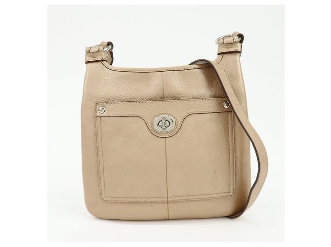 COACH Lotto di 2 borse a tracolla Signature Canvas Leather Beige Rosa - vista 16