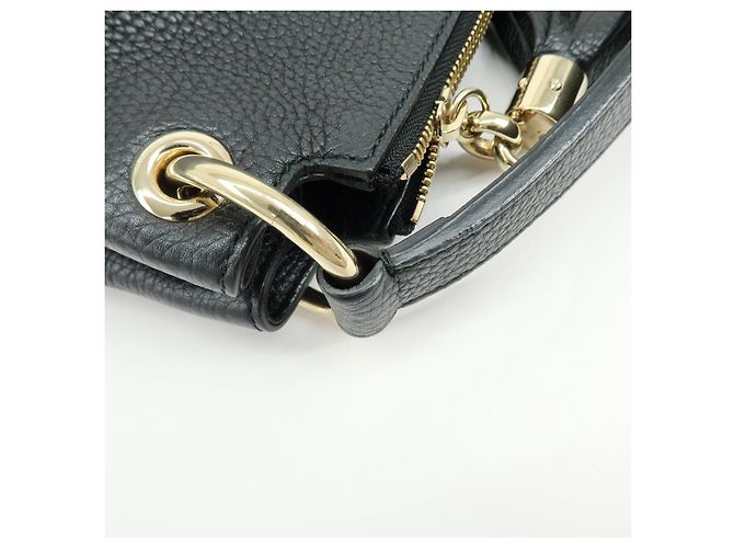 Borsa a mano e a tracolla 2Way GUCCI SOHO Interlocking G in pelle Nera 536194 - vista 11