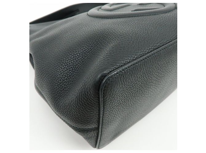 Borsa a mano e a tracolla 2Way GUCCI SOHO Interlocking G in pelle Nera 536194 - vista 12