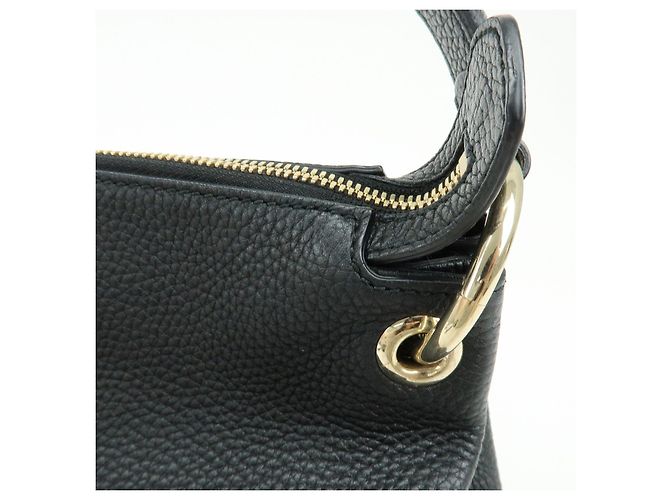 Borsa a mano e a tracolla 2Way GUCCI SOHO Interlocking G in pelle Nera 536194 - vista 15