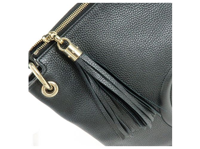 Borsa a mano e a tracolla 2Way GUCCI SOHO Interlocking G in pelle Nera 536194 - vista 17