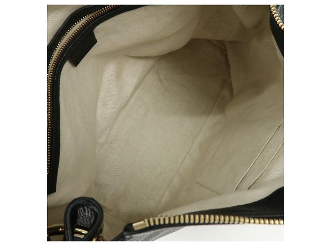Borsa a mano e a tracolla 2Way GUCCI SOHO Interlocking G in pelle Nera 536194 - vista 19