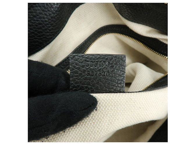 Borsa a mano e a tracolla 2Way GUCCI SOHO Interlocking G in pelle Nera 536194 - vista 23