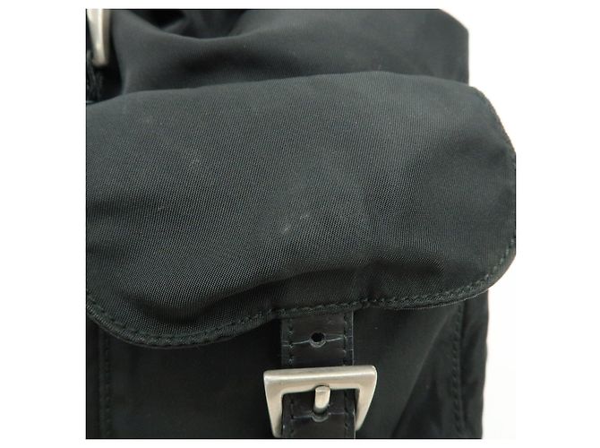 Zaino PRADA in nylon e pelle con logo Triangle Nero - vista 16