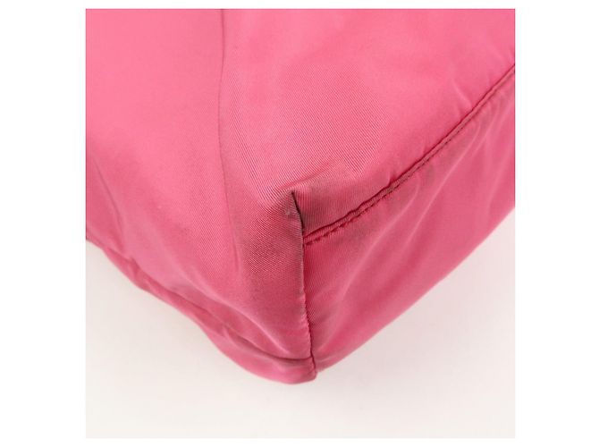 Borsa Tote e Borsa a Tracolla PRADA in Nylon e Pelle Saffiano con Logo Rosa - vista 10