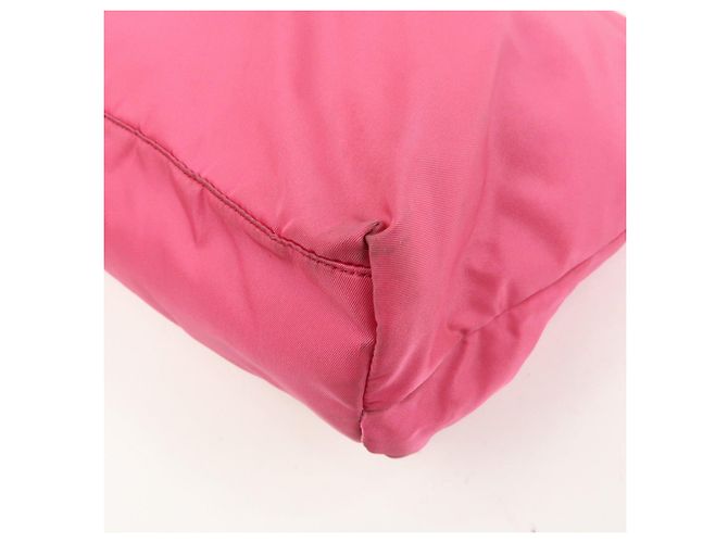 Borsa Tote e Borsa a Tracolla PRADA in Nylon e Pelle Saffiano con Logo Rosa - vista 11