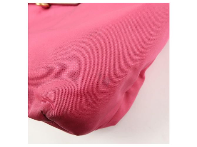 Borsa Tote e Borsa a Tracolla PRADA in Nylon e Pelle Saffiano con Logo Rosa - vista 21