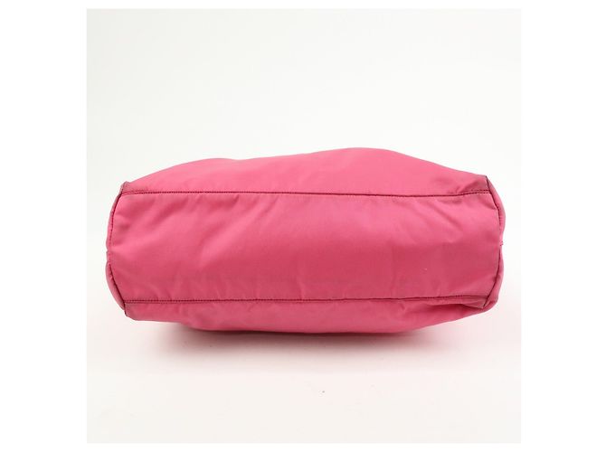 Borsa Tote e Borsa a Tracolla PRADA in Nylon e Pelle Saffiano con Logo Rosa - vista 5