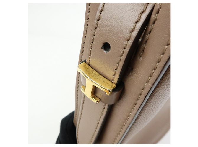 TOD'S Borsa a tracolla e borsa a mano Oboe in pelle Taupe Brown - vista 10