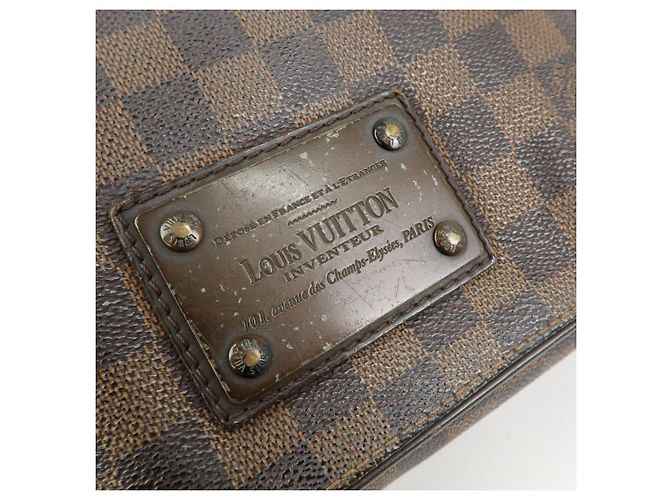 Borsa Messenger Louis Vuitton Damier Ebene Brooklyn Brown N51211 - vista 14