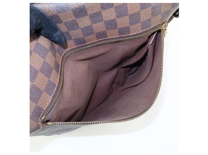 Borsa Messenger Louis Vuitton Damier Ebene Brooklyn Brown N51211 - vista 16