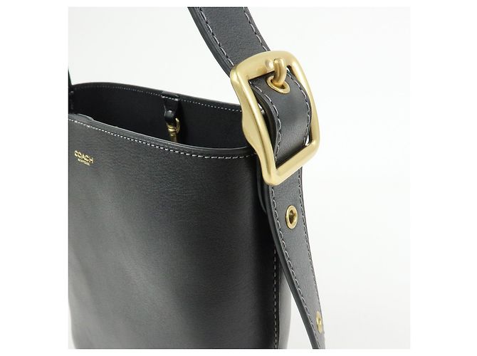 COACH Bleecker Bucket 21 Borsa a tracolla in pelle Borsa crossbody Nera - vista 13