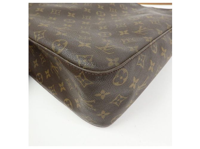 Borsa a tracolla Louis Vuitton Monogram Looping GM Marrone M51145 - vista 12