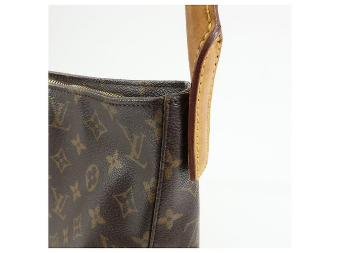 Borsa a tracolla Louis Vuitton Monogram Looping GM Marrone M51145 - vista 13