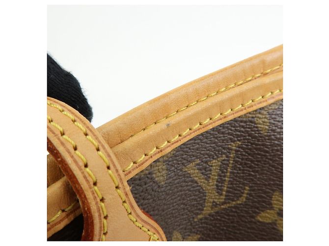 Borsa a Tracolla Louis Vuitton Monogram Neverfull MM Marrone M40156 - vista 11