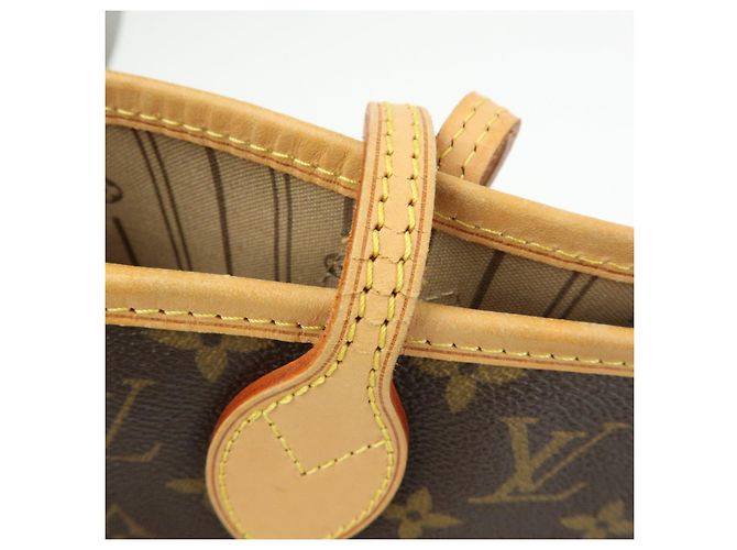 Borsa a Tracolla Louis Vuitton Monogram Neverfull MM Marrone M40156 - vista 13