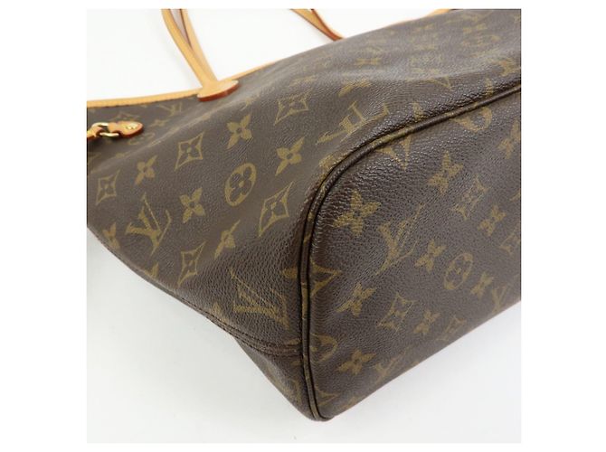 Borsa a Tracolla Louis Vuitton Monogram Neverfull MM Marrone M40156 - vista 14