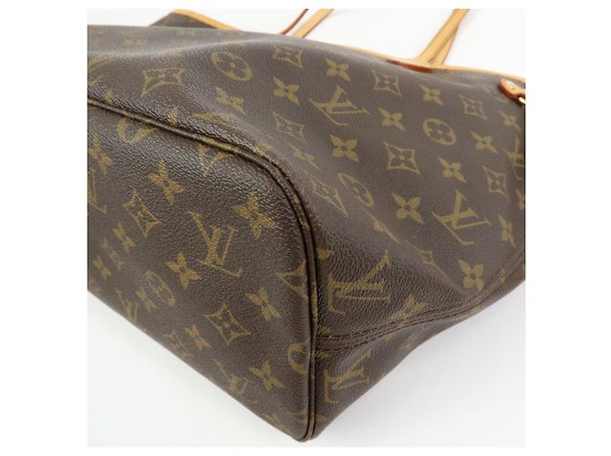 Borsa a Tracolla Louis Vuitton Monogram Neverfull MM Marrone M40156 - vista 15