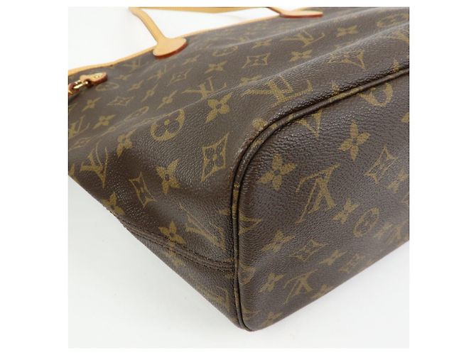 Borsa a Tracolla Louis Vuitton Monogram Neverfull MM Marrone M40156 - vista 16