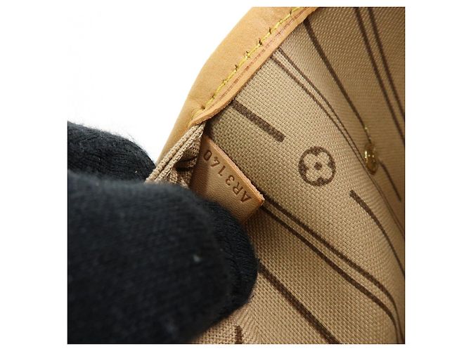 Borsa a Tracolla Louis Vuitton Monogram Neverfull MM Marrone M40156 - vista 24