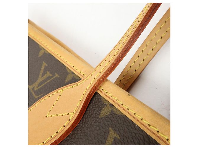 Borsa a Tracolla Louis Vuitton Monogram Neverfull MM Marrone M40156 - vista 8