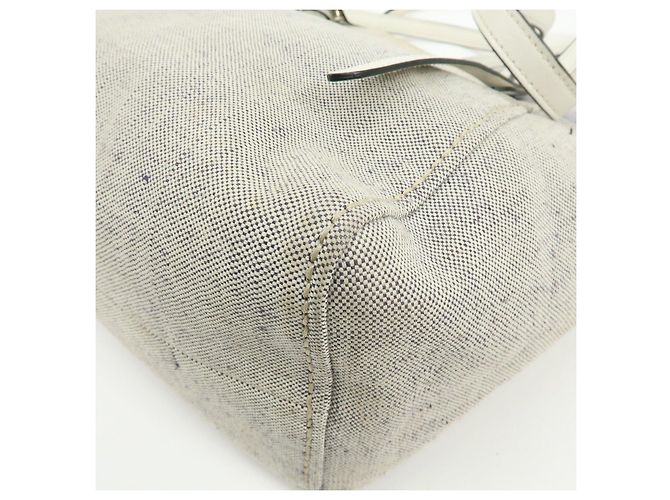Borsa Tote PRADA Mistolino City Canvas Leather Gray Blue 1BG303 - vista 12
