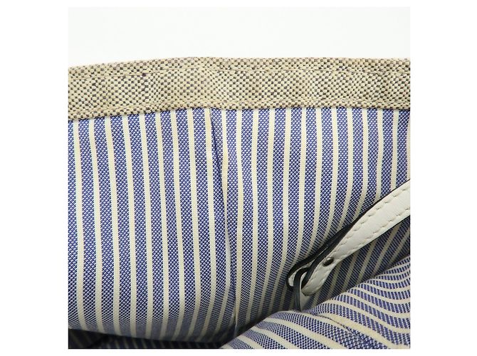 Borsa Tote PRADA Mistolino City Canvas Leather Gray Blue 1BG303 - vista 20