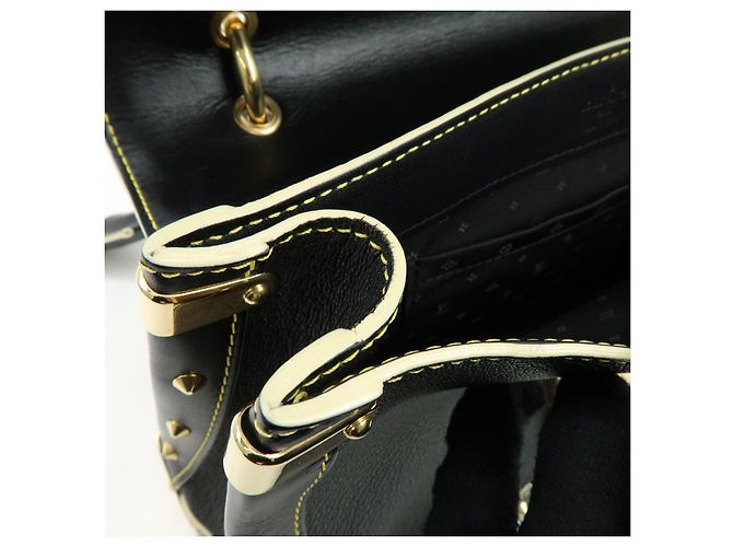 Borsa a tracolla Louis Vuitton Talentueux Suhali Leather Studs Noir M91820 - vista 18