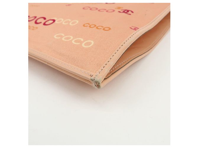 Borsa a tracolla e tote CHANEL COCO in tela e pelle con catena Rosa Arancione - vista 11