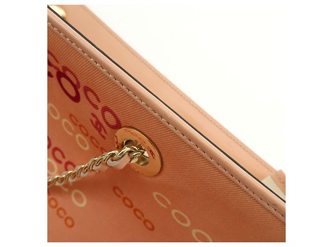 Borsa a tracolla e tote CHANEL COCO in tela e pelle con catena Rosa Arancione - vista 18