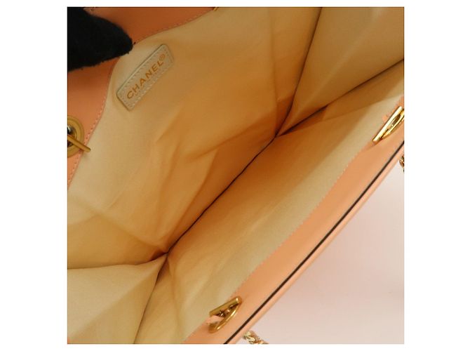 Borsa a tracolla e tote CHANEL COCO in tela e pelle con catena Rosa Arancione - vista 21