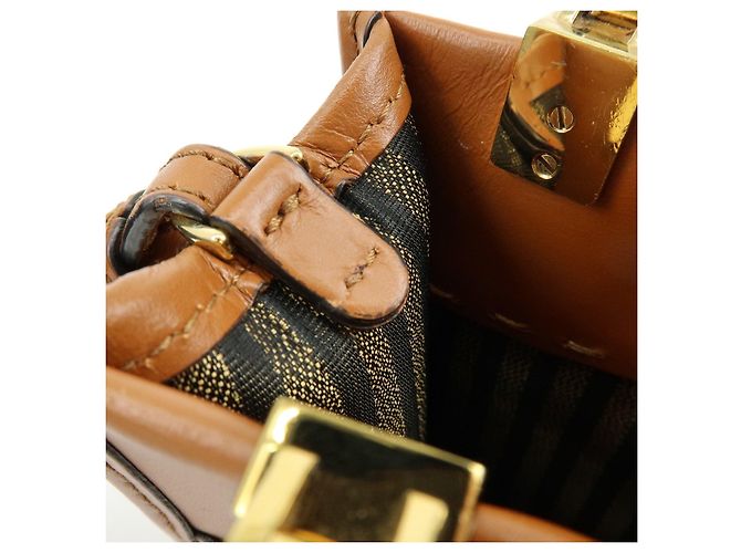 FENDI Sunshine Shopper Small Borsa 2Way Borsa a Spalla Camel 8BS051 - vista 10