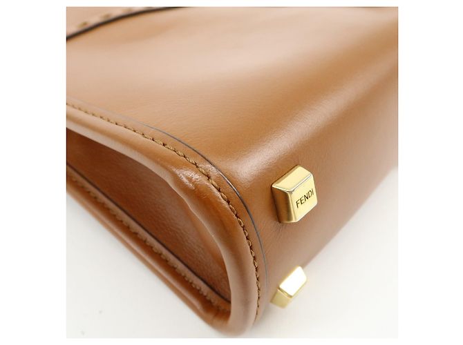 FENDI Sunshine Shopper Small Borsa 2Way Borsa a Spalla Camel 8BS051 - vista 14