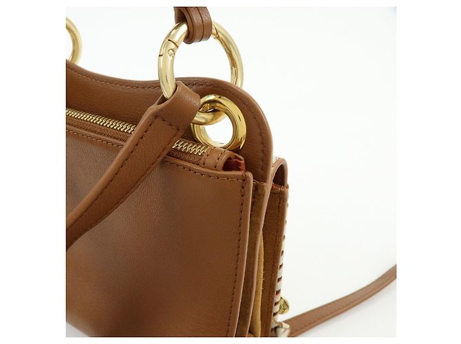Chloé Chloe See By Chloe TILDA Borsa a tracolla 2Way in pelle e camoscio Off White - vista 18